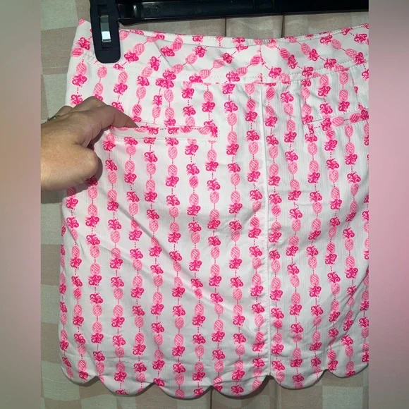 Lilly Pulitzer Colette Skort Pink Topaz Pineapple - Picture 11 of 12